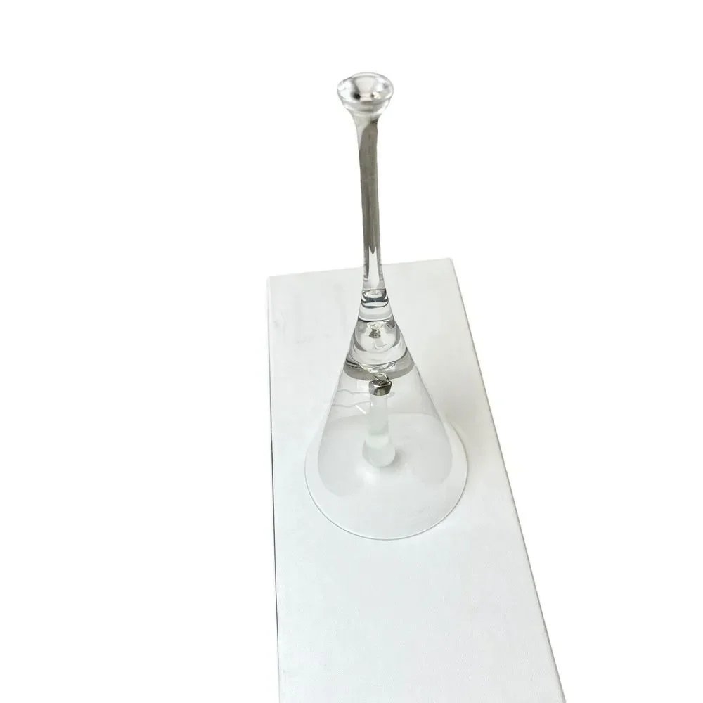 Wedgwood Vera Wang Crystal Stiletto Heart Bell‎ Made In Germany Wedding Gift NIB
